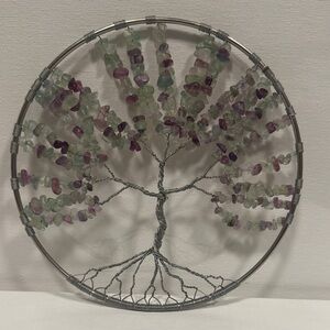 Wire Tree of Life with Gemstone Leaves